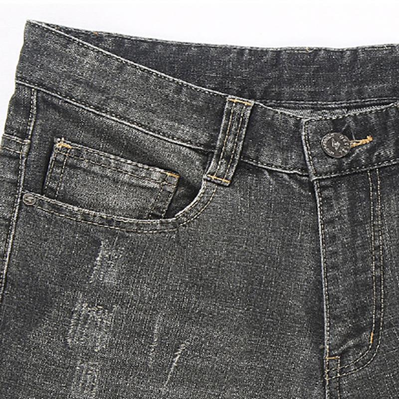 Mens Jeans Plus Size Loose Casual Straight Denim Pants Retro Gray Blue Baggy Streetwear Skateboard Jeans Trousers Male Jeans