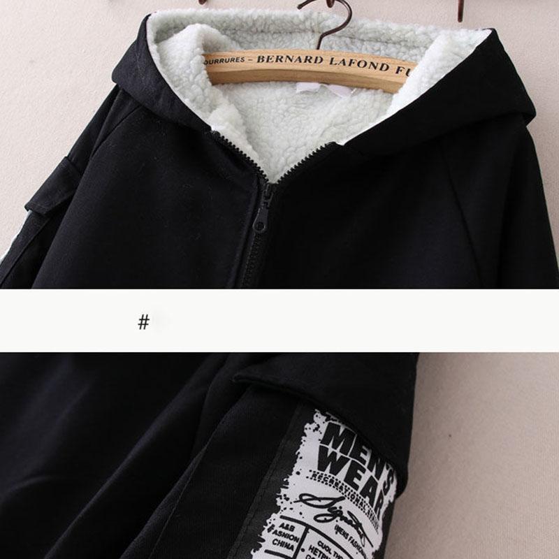 Plus Size Women's Winter Western Style Loose Age Reduction Fashion Plus Velvet Thick Windbreaker Jacket Women