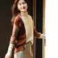 Turtleneck Color-blocking Split Sweater Women Autumn  Winter Women's Clothing Loose-fitting All-match Bottoming Sweater