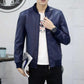 Fashion Autumn Male Leather Jacket Black Brown Mens Stand Collar Coats Leather Biker Jackets
