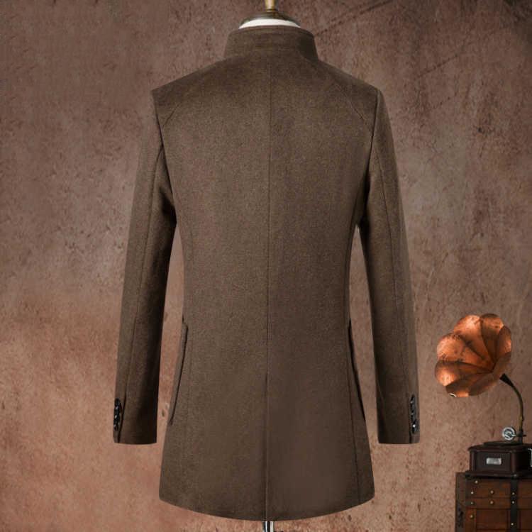 Men Woolen Coats Autumn Winter Solid Men's Wool Coats Luxurious Cashmere Coat Male Jacket