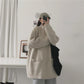 Autumn and Winter Students Loose and Versatile Lazy Knit Cardigan Zipper Jacket Sweater Women