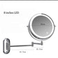 Free Punch Double-sided Wall-mounted Makeup Mirror Bathroom Bedroom Mirror Three Times Magnifying Glass