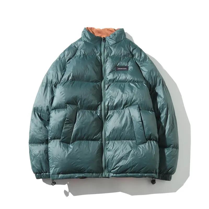 Winter Light Stand-up Collar Padded Jacket for Men and Women Korean Version Loose Plus Size Warm Cotton-padded Jacket Lovers