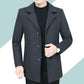 Autumn and winter Casual Middle-aged Men's Woolen Jacket Jacket Men's Short Thickened Mature Men Must-have Jacket