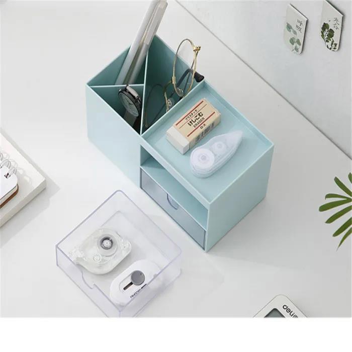Desktop Storage Storage Box Large Capacity Double Drawer Jewelry Box European Dresser Makeup Hand Jewelry Box Pen Holder