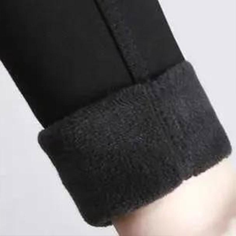 Black Plus Velvet Leggings for Women To Wear High Waist Slimming Plus Size Tight-fitting Feet Pants Winter Thickening To Keep Warm