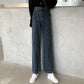 Spring Retro Hong Kong Style Thin High-waisted Jeans Women Wild Straight Loose Wide-leg Long Pants