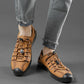 Men's Cowhide Leather Shoes Breathable Non-slip Wear-resistant Driving Shoes High-quality Hand Stitched Trendy All-match Sports Pedal Shoes