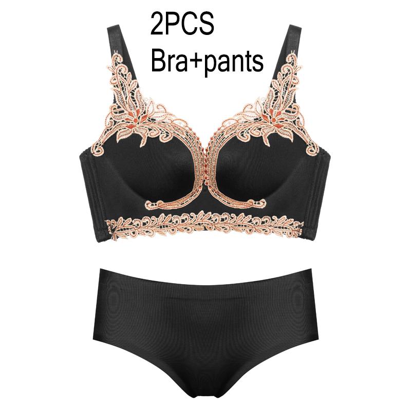 Fashion Ladies Underwear Set Lace Underwear Bra Set Thin Section Extra Large Adjustable