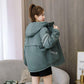 Winter Women's Parker Down Jacket Korean Fashion Printing Plus Velvet Thick Warm Hooded Down Cotton Jacket