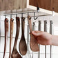 Towel Hooks Kitchen Mug Holder Coffee Cup Rack Hanging Shelf Organizer Sturdy Hanger Stainless Steel Door Rear Shelf Hooks Rails