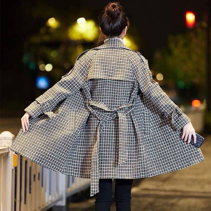 Winter Wool Coat Women Europe Style Plus Size Casaco Feminino Ladies Autumn Slim Long Woolen Coats