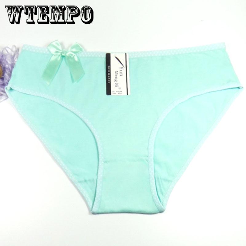 WTEMPO 6 Pcs/Lot Sexy pure cotton woman Striped Underwear Plus Size Seamless Panties woman Intimates