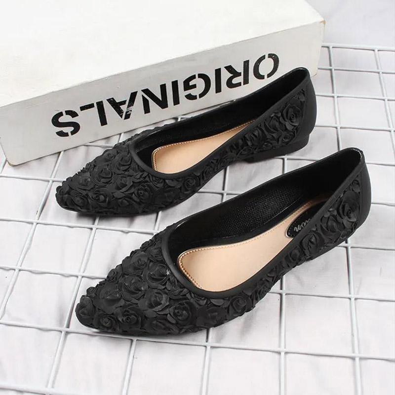 Women's Pointed Toe Sandals Non-slip Outer Wear Low-top Waterproof Single Shoes Casual Shoes