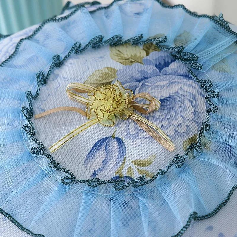 Rural Style Round Rice Cooker Cover Multifunctional European Style Cover Towel Cloth Lace Rice Cooker Household Cover Cloth Dust Cover