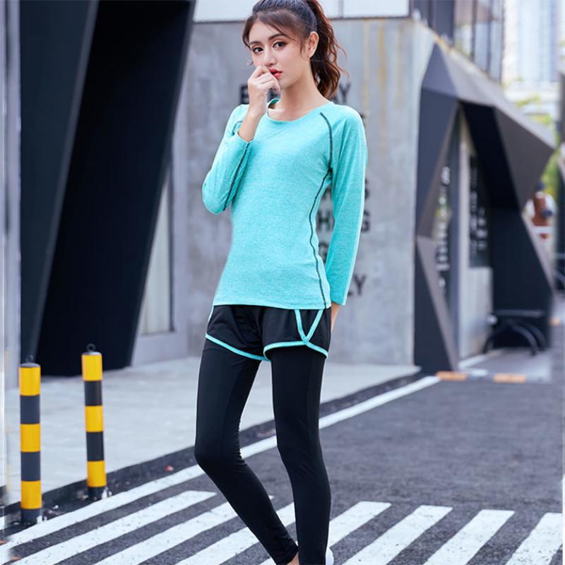 Sports Suit Female Slim Slim Gym Solid Color Running Suit Quick-drying Suit Beginner Yoga Suit Female
