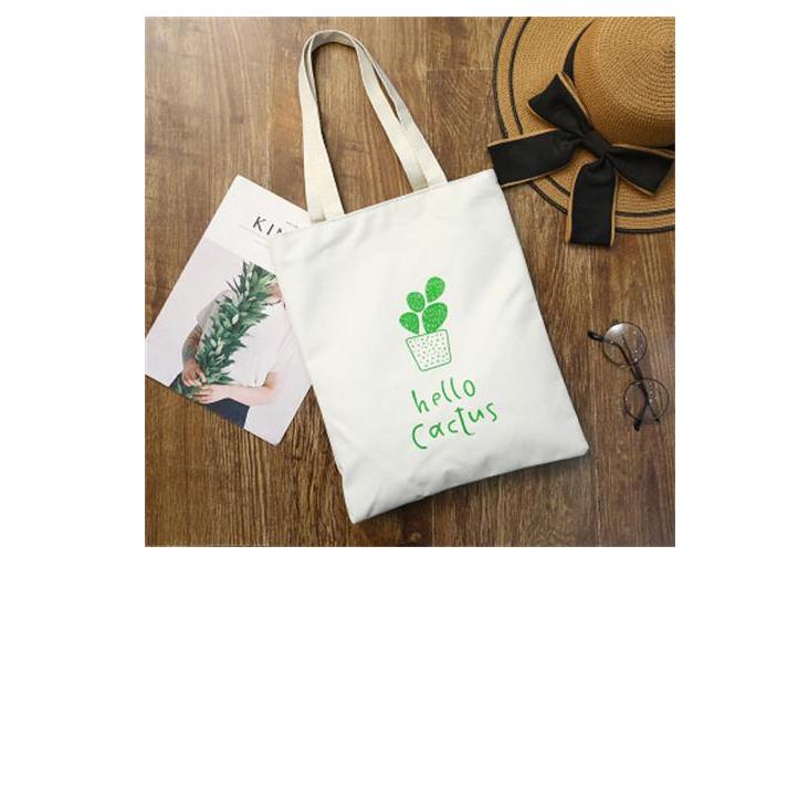 Canvas bag the schoolgirl is cross-carrying a canvas bag with a versatile shoulder