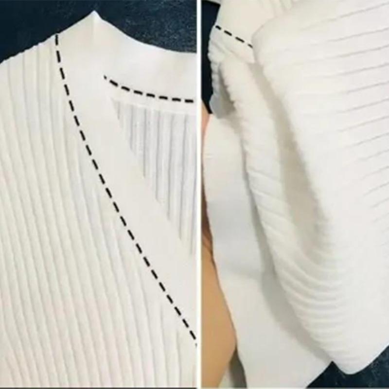 Sweater Long-sleeved Knitted Sweater Women's V-neck Slim Thin T-shirt All-match Sweater Slimming Top Women's Korean Style