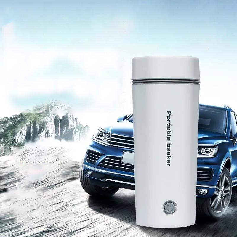 Portable Stainless Steel Electric Heating Kettle Car 8h Temperature Insulation Cup Coffee Tea Water Heating Cup