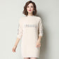 Non-shedding Pullover Sweater Dress Round Neck Long Sleeve Bottoming Shirt Women Autumn and Winter Loose Mid-length Sweater