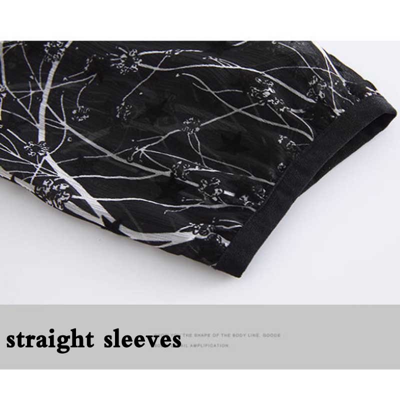 Large Size Chiffon Shirt Fashion Women's Spring and Autumn Style Plus Fertilizer To Increase Long-sleeved Stand-up Collar Loose Shirt