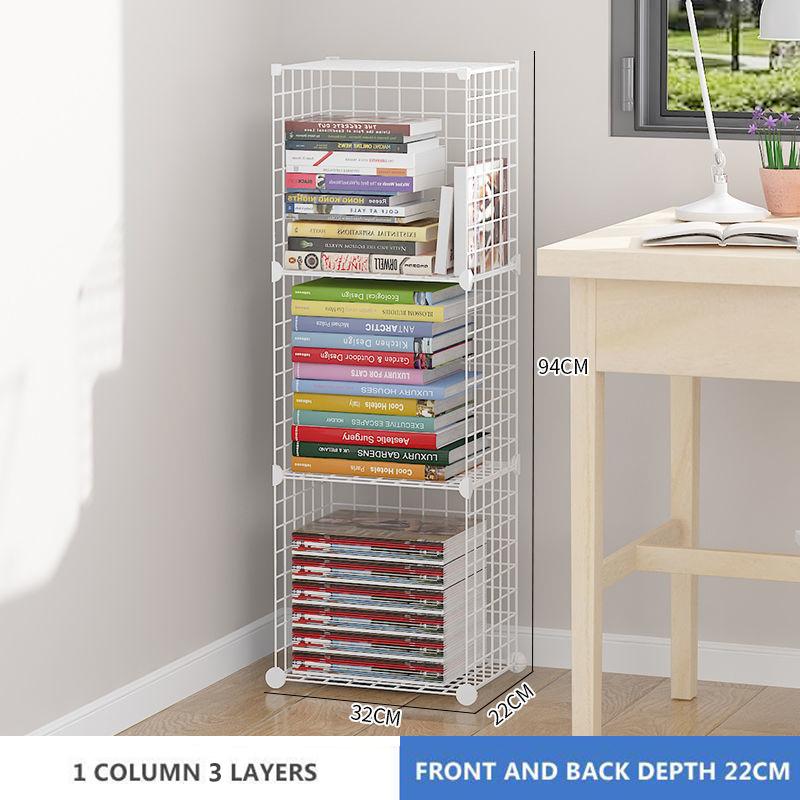 3/5 Layers Simple Bookshelf Shoe Rack Floor Table Desktop Shelf Wrought Iron Student Desk Storage Shelf Closet Shelves Organizer Shoe Racks