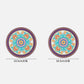 1/2/4pcs Mandala Pattern Creative Silicone Coaster Household Anti-scalding Mat Coffee Drink Coaster