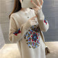 Autumn and Winter Mid-length Coat Loose Casual Thick Top Long Sleeve Knitted Sweater for Women