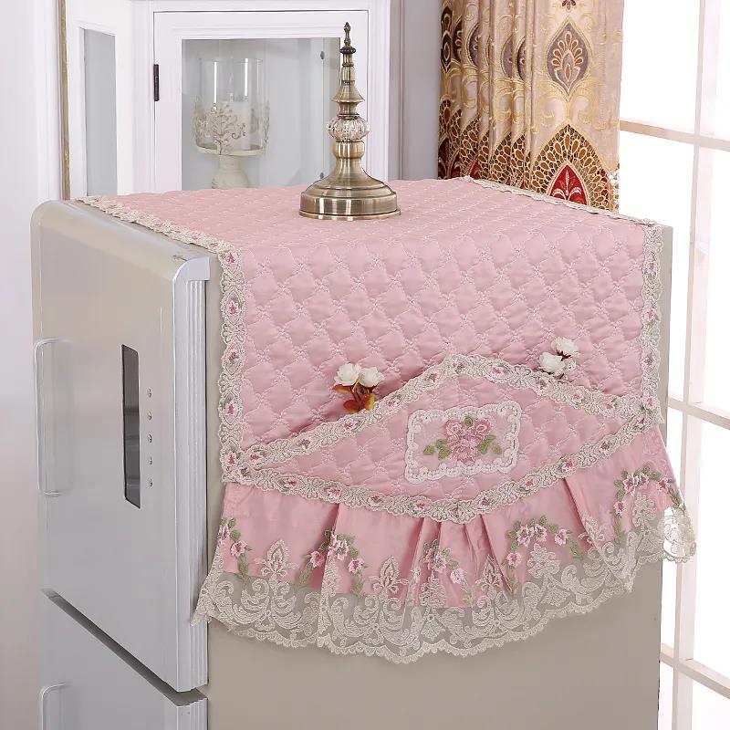 Thickened Fabric Lace Refrigerator Towel Refrigerator Cover Dust Cover Refrigerator Cover