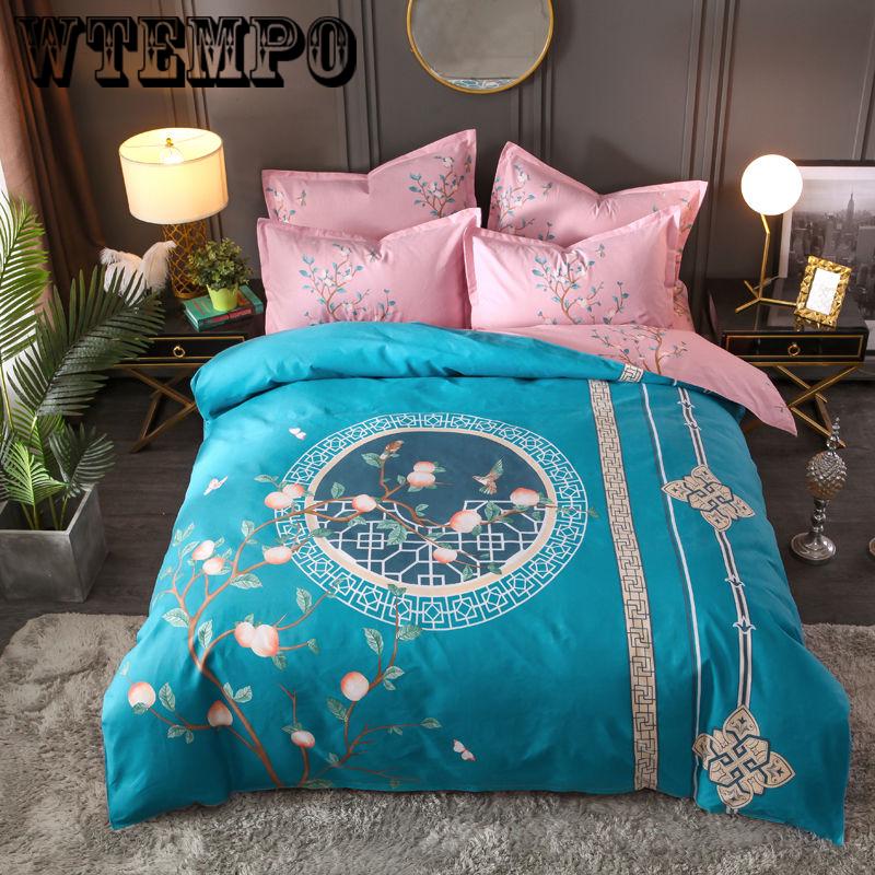 Printed Quilt Bedroom Bedding Household Items Set Four-piece Comfort Cotton