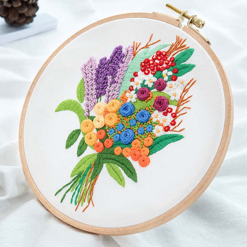 Three-dimensional Embroidery Diy Student Handmade Creative Adult Material Package French Ribbon Embroidery Su Embroidery Beginner Kit