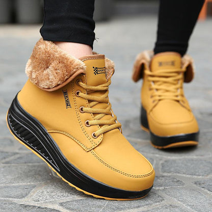 High Climbing Boots Outdoor Shoes Waterproof Non Slip Sports Plus Warm Cashmere Snow Footwears