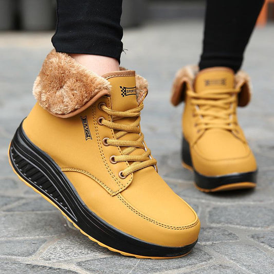High Climbing Boots Outdoor Shoes Waterproof Non Slip Sports Plus Warm Cashmere Snow Footwears