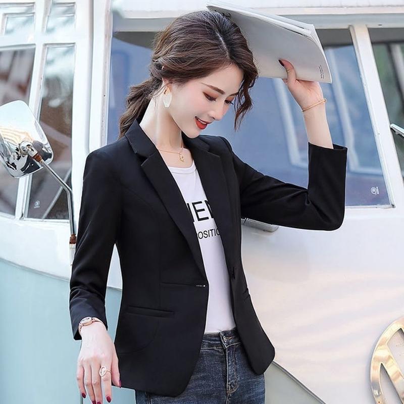 Short Suit Jacket Women's Temperament Casual Suit Jacket Slim Slimming Women's Thin Coat Can Wear Professional Attire for Work Elegant Blazer