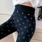 Women's Pants High Waist Leggings Women's Outer Wear Extra-large Belly Black High-elastic Winter Plus Velvet Padded Pants