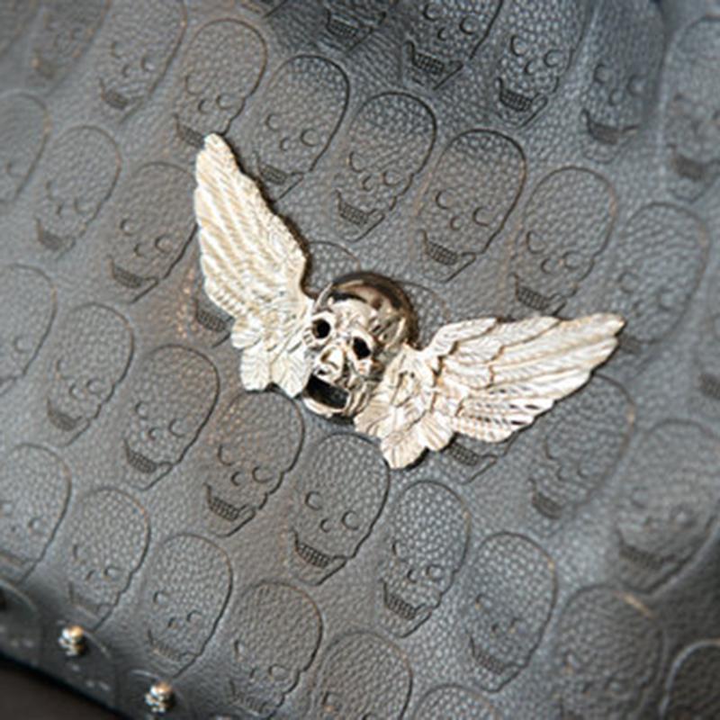 Business briefcase men black rivet anti-theft shoulder Crossbody bags mobile phone package ipad bag