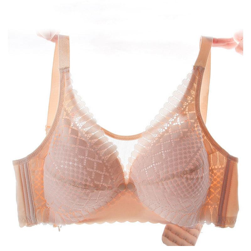 Breast Feeding Bra Gathers Anti Sagging Pregnant Women's Bra, Postpartum Feeding Underwear, Front Buckle, Thin Without Steel Ring