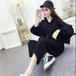 Casual Two-piece Women's Hooded Long-sleeved Hoodie Loose Wide-leg Trousers Sports Suit Sweat-absorbent Breathable and Comfortable
