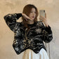 Autumn  Winter Korean Style Loose Thick Knit Sweater Irregular Pullover Short Long Sleeve Sweater Top Women
