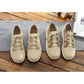 Flat Shoes Women Wild Ladies Soft Sole Comfortable Handmade Shoes Color Matching Single Shoes Women Low-top Shoes Summer