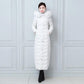 Down Cotton Jacket Winter Fashion Shiny Hooded Jacket Thicken Warm Long Over-the-knee Cotton Jacket Women