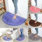 Anti-fouling Half-Circle Door Mat Carpet Anti-slip Bathroom Carpet Door Mat Soft Carpet