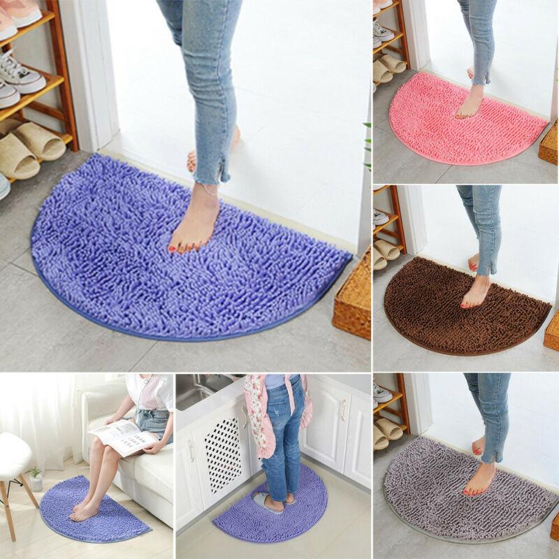 Anti-fouling Half-Circle Door Mat Carpet Anti-slip Bathroom Carpet Door Mat Soft Carpet