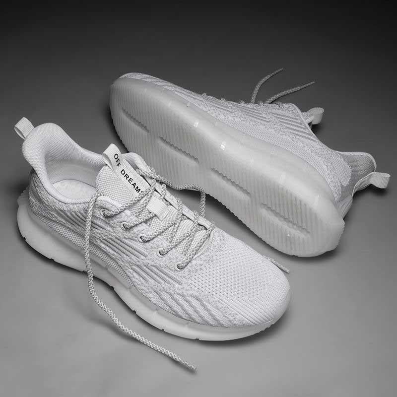 Plus Size 39-46 Men Sneakers Luminous Running Basketball Shoes Breathable Shockproof Non-slip Comfortable Shoes Deodorant Tactical Boots