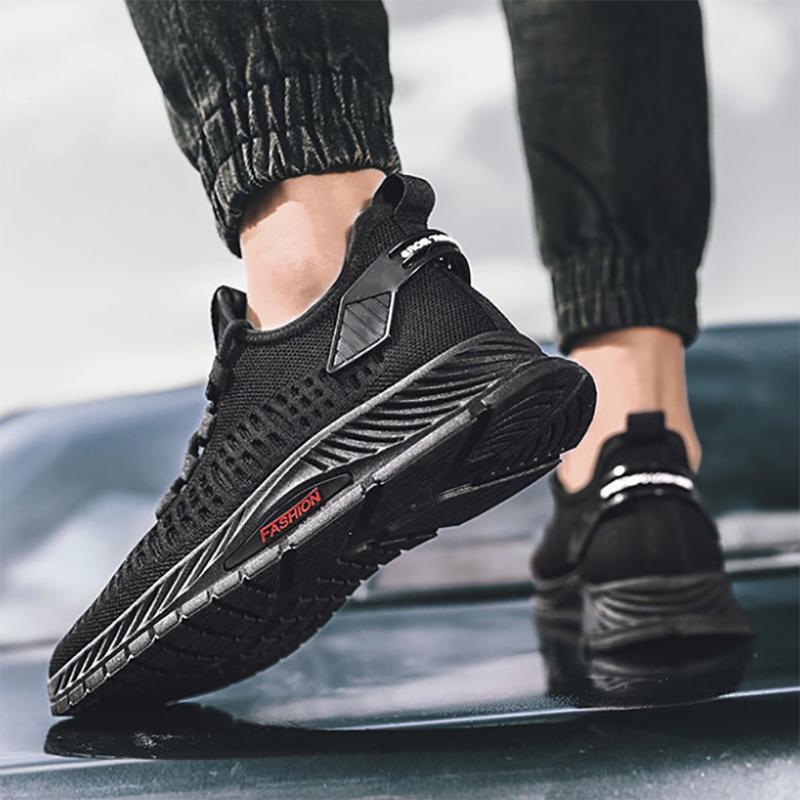 Summer Men's Shoes Trendy Mesh Fly Woven Thin Breathable Net Shoes Men's Casual Sports Shoes