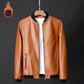 M-8XL Winter and Autumn Men's PU Plus Size Jackets Daily Casual Motorcycle Jackets Men's Solid Color Leather Jackets