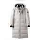 Men's and Women's Down Jackets Fashion Hooded Plus Velvet Thickening Warm White Duck Down Long Couple Down Jackets