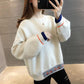 Autumn and Winter Loose Pullover Sweater Thick Short Knit Bottoming Shirt Fashion Casual Girl Sweater