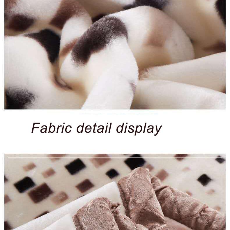 Coral Fleece Double Thicken Blanket Warm Blanket In Autumn and Winter Air Conditioning Blanket Quilt